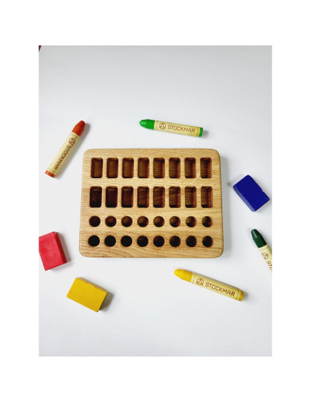 Soporte de Crayones de Madera Waldorf para 16 Crayones Stockmar
