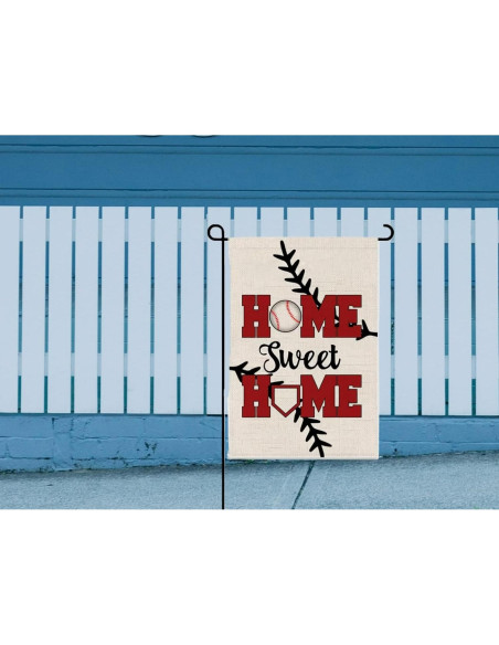 Bandera de Jardín Doble Cara LUIVU 28x40 cm Béisbol Decorativa