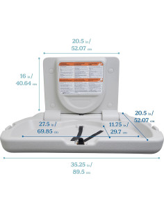 Estación de Cambio de Pared ECR4Kids ELR-17519 91x57cm 2