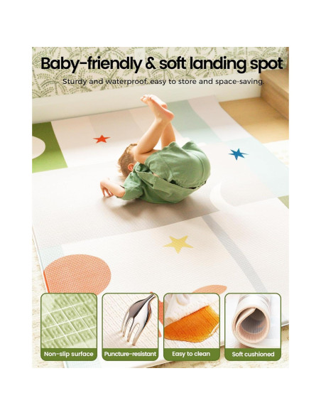 Alfombra de Gateo Reversible Tiny Land 198x140 cm Impermeable