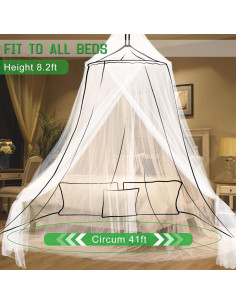 Mosquitero Cúpula para Cama VISATOR Blanco 2.5m x 12.5m 2