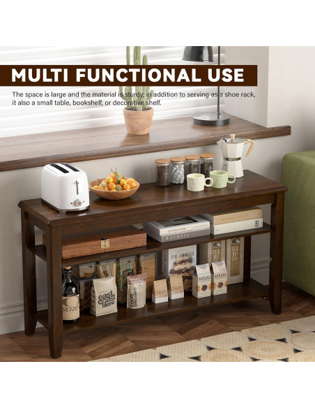 Banco de Almacenamiento para Zapatos Taitiy 80 cm Madera Caucho