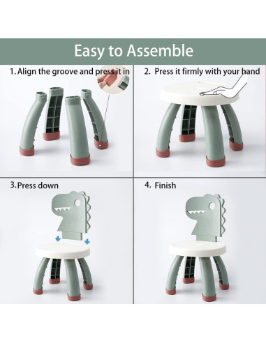 Silla para Niños Sunkaioo Dino Verde Ergonómica 32x29.5cm