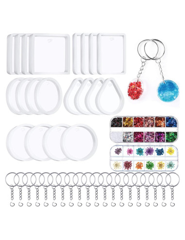 Conjunto de Moldes de Resina WILLBOND 67 Piezas DIY Joyería