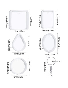 Conjunto de Moldes de Resina WILLBOND 67 Piezas DIY Joyería 2