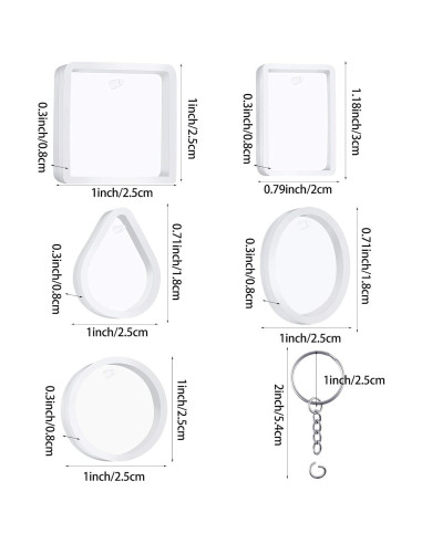 Conjunto de Moldes de Resina WILLBOND 67 Piezas DIY Joyería