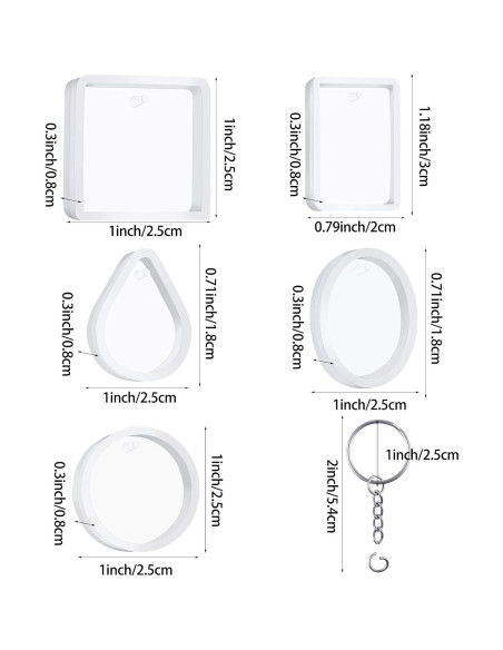 Conjunto de Moldes de Resina WILLBOND 67 Piezas DIY Joyería