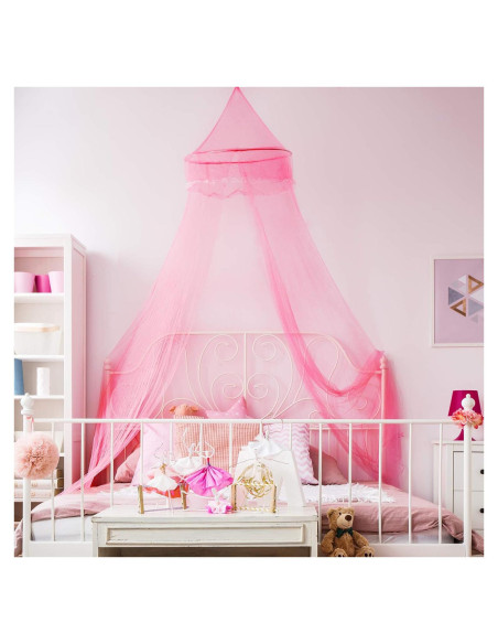 Dosel Colgante Tatuo Rosa con Luz LED y Guirnalda 4m