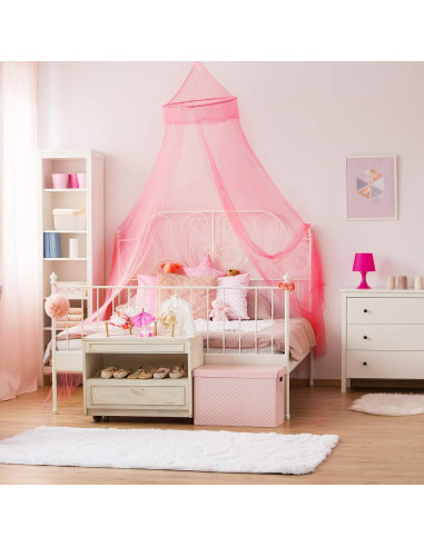 Dosel Colgante Tatuo Rosa con Luz LED y Guirnalda 4m