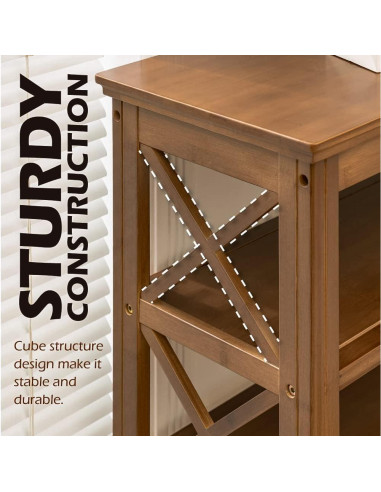 Banco de Zapatos Bamworld de Bambú 3 Niveles 100 cm Marrón