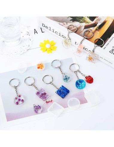 Conjunto de Moldes de Resina WILLBOND 67 Piezas DIY Joyería