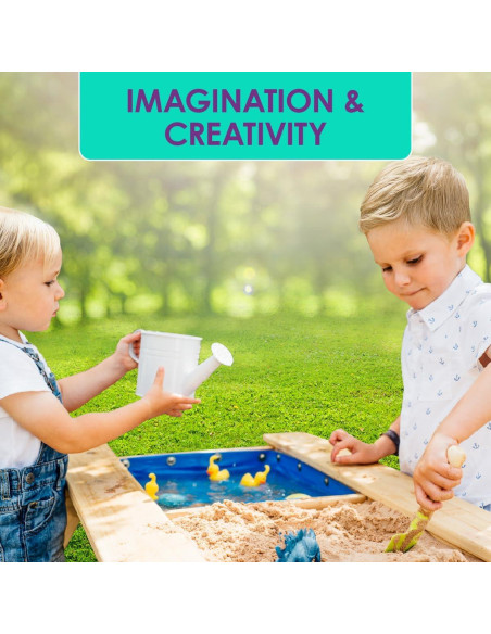 Mesa de Arena y Agua Plum Surfside para Niños - Madera Natural