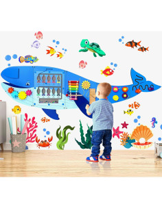 Panel Sensorial de Ballena Molcey para Niños 1-3 Años 2