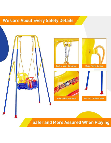 Columpio 3 en 1 FUNLIO para Niños con 4 Sacos de Arena