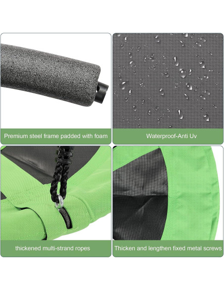 Columpio de Árbol para Niños Ihomepark 101.6 cm Verde