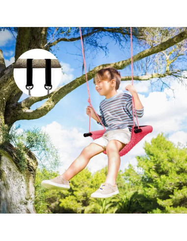 Columpio de Tejido a Mano para Niños netsTribe Rosa 200 kg