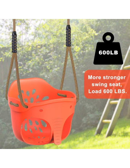 Asiento de columpio para niños SELEWARE elefante 34x34 cm