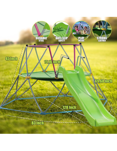 Escalador en Cúpula PLATPORTS para Niños 4-8 Años - Verde