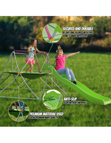 Escalador en Cúpula PLATPORTS para Niños 4-8 Años - Verde