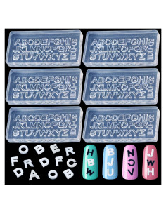 6 Moldes de Silicona Letras 3D LGNOVQ para Manualidades