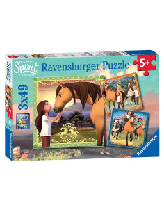 Rompecabezas Ravensburger Spirit Aventura en Caballos 3x49 Piezas