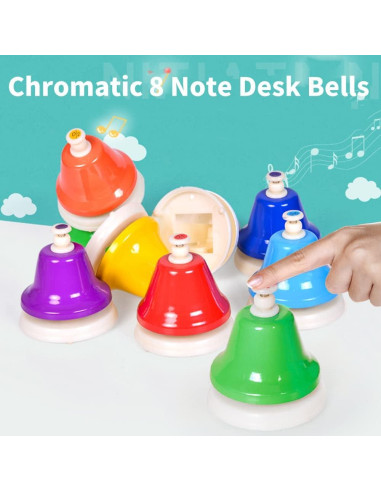 Campana de Escritorio ENNBOM 8 Notas Musicales para Enseñanza