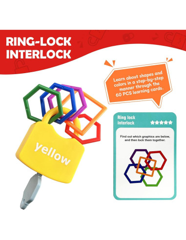 Bloques de Aprendizaje Xylolin para Niños 3 a 6 Años - Juguete Montessori de Formas y Colores