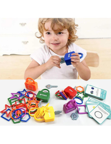 Bloques de Aprendizaje Xylolin para Niños 3 a 6 Años - Juguete Montessori de Formas y Colores