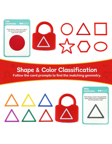 Bloques de Aprendizaje Xylolin para Niños 3 a 6 Años - Juguete Montessori de Formas y Colores