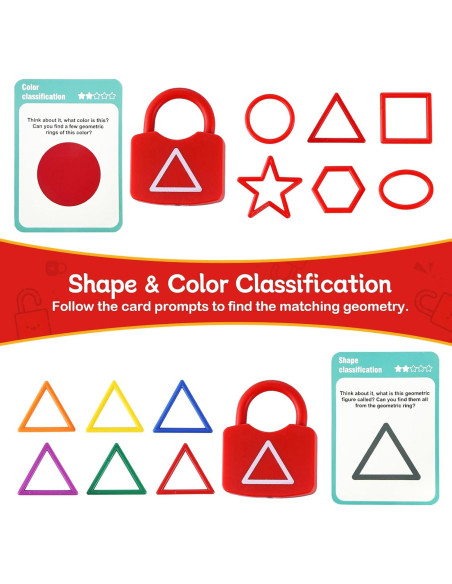 Bloques de Aprendizaje Xylolin para Niños 3 a 6 Años - Juguete Montessori de Formas y Colores