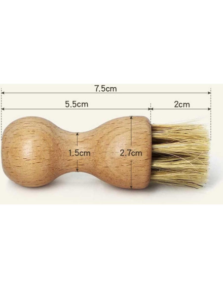Cepillos para Brillar Zapatos Teensery - 4 Piezas Madera 7.5 cm