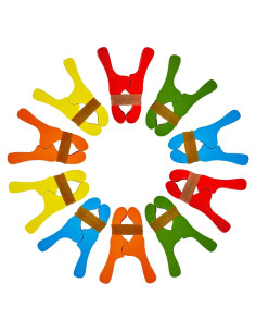 Juego de 10 Clips de Madera Coloridos Hlimior para Niños