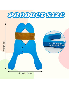 Juego de 10 Clips de Madera Coloridos Hlimior para Niños 2