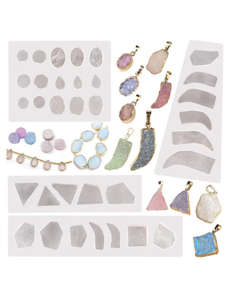 Conjunto de Moldes de Silicona FUNSHOWCASE para Joyería 33 Formas