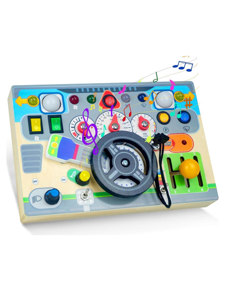 Tablero Ocupado Montessori con Luz LED - Juguete Educativo 1-3 Años