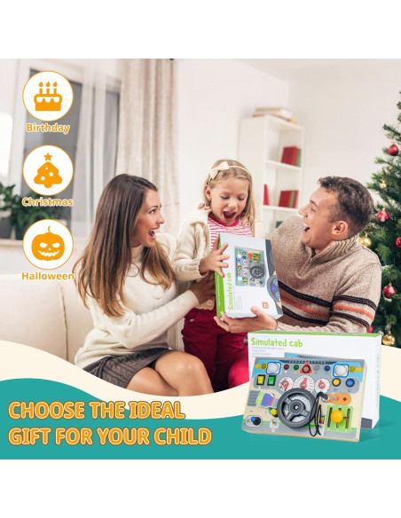 Tablero Ocupado Montessori con Luz LED - Juguete Educativo 1-3 Años