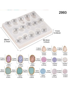 Conjunto de Moldes de Silicona FUNSHOWCASE para Joyería 33 Formas 2