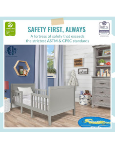 Cama Convertible Hudson 3 en 1 Dream On Me Gris Frío 2