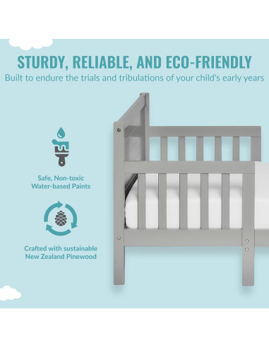 Cama Convertible Hudson 3 en 1 Dream On Me Gris Frío