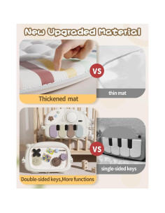 Alfombra de Juego para Bebés con Piano y 5 Juguetes Sensores 2