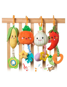 Juguetes Colgantes TUMAMA para Bebés - Set de 4 Verduras