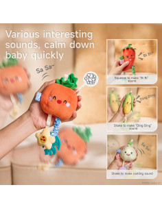 Juguetes Colgantes TUMAMA para Bebés - Set de 4 Verduras 2