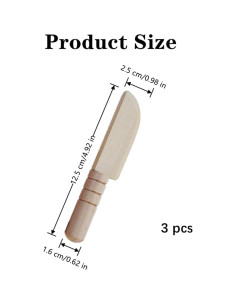 3 Cuchillos de Madera para Niños TDGBIH - Seguro y Ergonómico 2