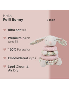 Juguete Apilable de Peluche MON AMI Petit Bunny 18 cm 2