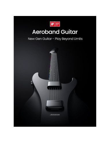 Guitarra Inteligente AeroBand AG01 Silicona 6 Cuerdas Negro