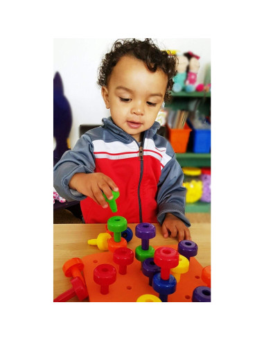 Juguete Montessori Skoolzy - Juego de Enhebrar y Clasificar