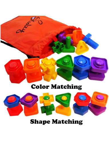 Juguete Montessori Skoolzy - Juego de Enhebrar y Clasificar