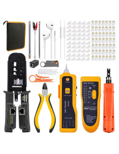 Kit de Herramientas de Crimpado RJ45 LEATBUY-TECH Amarillo