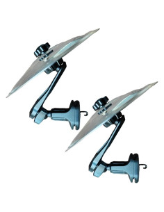 Mini Platillo de Ventilación para Auto CARZY - Plata, 2 Pcs