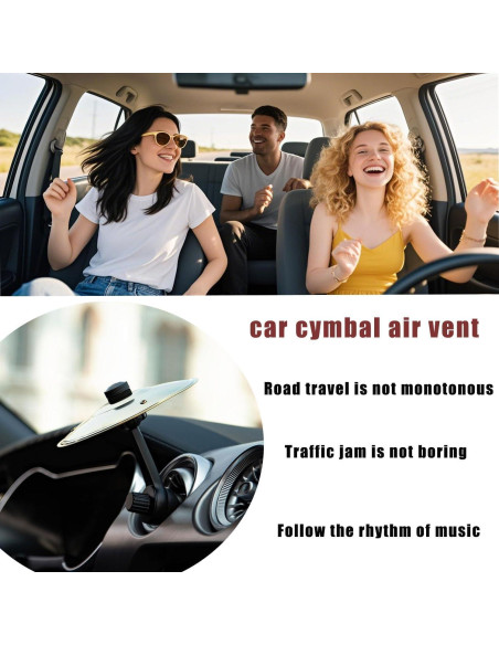 Mini Platillo de Ventilación para Auto CARZY - Plata, 2 Pcs